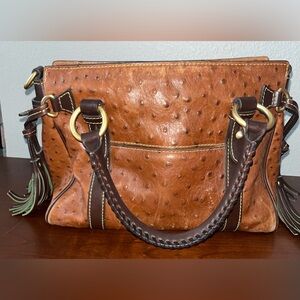 Dooney & Burke Florentine Ostrich Leather Satchel
